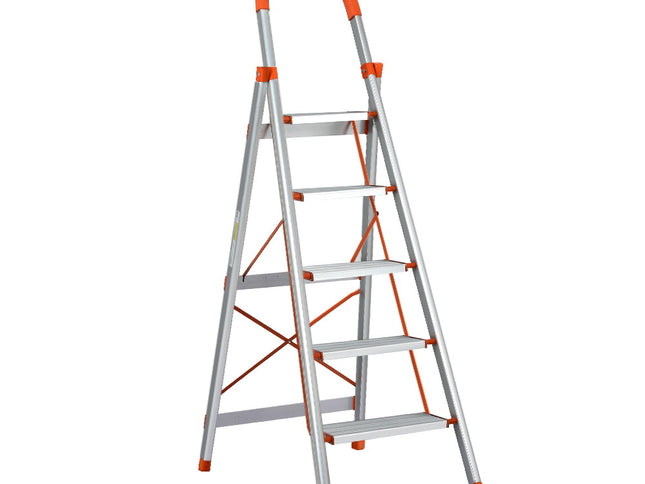 Giantz 5 Step Ladder Multi-Purpose Folding Aluminium Light Weight Non Slip Platform