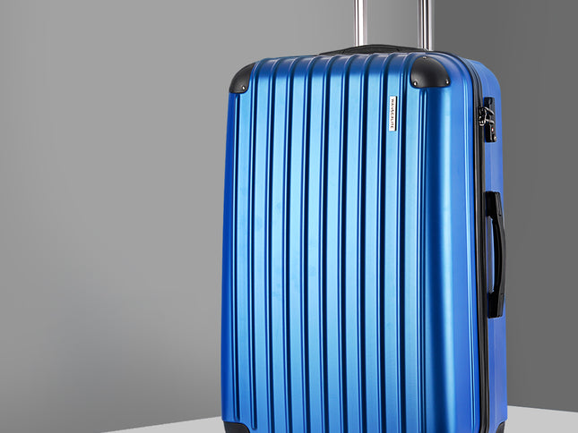 Wanderlite 28 Inch Luggage with TSA Lock Spinner Carry On Hard Shell Travel Suitcase Luggage Case Blue