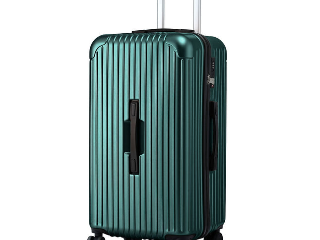 Wanderlite 28" Trunk Luggage Suitcase Travel 5 Wheels Type-C Port TSA Green