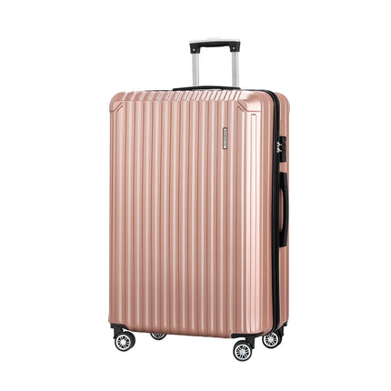 Wanderlite 28-inch Luggage Set with TSA Lock√î√∏Œ©ABS Hard Shell Travel Suitcase Organiser Luggage Case Rose Gold