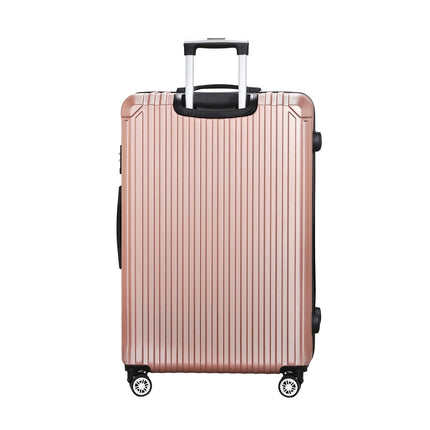 Wanderlite 28-inch Luggage Set with TSA Lock√î√∏Œ©ABS Hard Shell Travel Suitcase Organiser Luggage Case Rose Gold