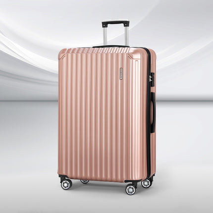 Wanderlite 28-inch Luggage Set with TSA Lock√î√∏Œ©ABS Hard Shell Travel Suitcase Organiser Luggage Case Rose Gold