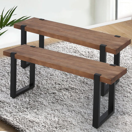 Levede 2x Dining Bench Chairs Wooden 115cm-1954802981413195783
