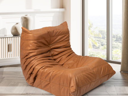Levede Floor Chair Caterpillar Sofa Brown-1831592511332814855