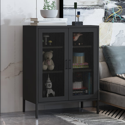 Levede Storage Cabinet Steel Kitchen Black-1973194076119502855