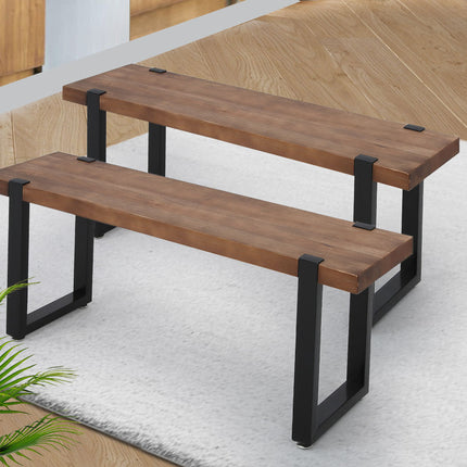 Levede 2x Dining Bench Chairs Wooden 140cm-1973194071715483654