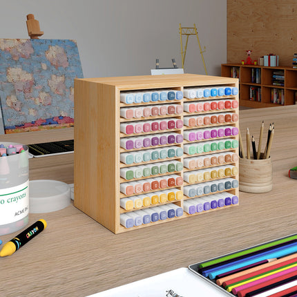 Levede Bamboo Marker Organizer Large Capacity Holder-1973193604943974406
