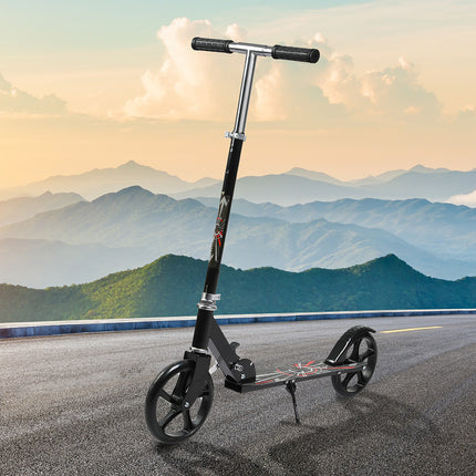 MONVELO Folding Scooter Dual Large Wheels Black-1950770003473207303