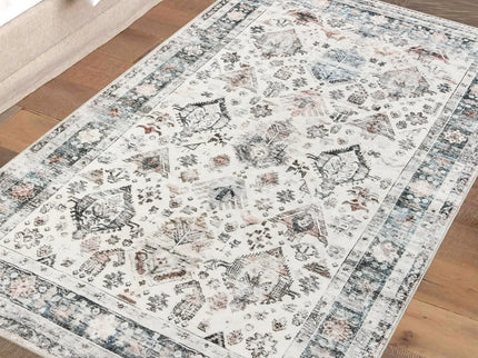 Marlow  Floor Rug Vintage Short Pile Washable Carpet Soft Plush Non Slip 200x290-1910112209736962055