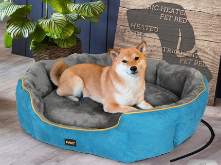 PaWz Electric Pet Heater Bed Heated M Blue Medium-1864184526775914502