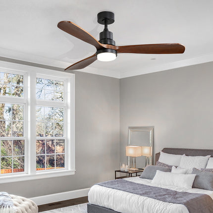 Spector 52'' Wood Ceiling Fan DC Motor Walnut-1954802706786947078