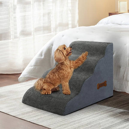 Pawz 4 Steps Pet Stairs Dog Ramp High Density Foam Grey-1973193539760295942