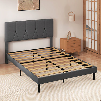 Levede Bed Frame Upholstered Platform Mattress Base Double-2029387288609427462