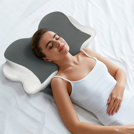 Dreamz Cervical Neck Pillow Ergonomic Memory Foam-2006732704963497990