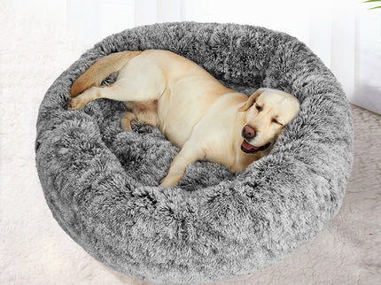 PaWz Pet Bed Cat Dog Donut Nest Calming M Charcoal Medium-1864184499739430918