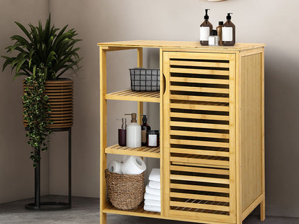 Levede  Bathroom Bamboo Storage Cabinet Natural-1917016713598210055