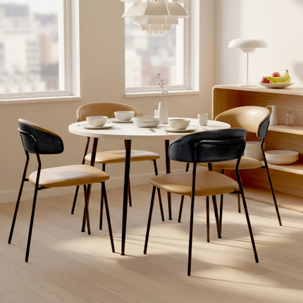 Levede 4x PU Leather Dining Chairs Kitchen Lounge-2006732800698486790