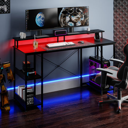 Levede Gaming Desk Computer Table Monitor Shelf 140cm-2011971108202483718