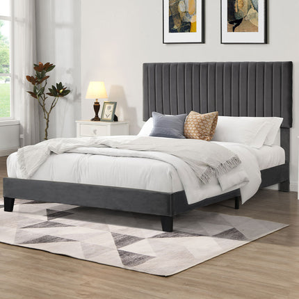 Levede Bed Frame Queen Size Mattress Grey-1975420520312737798