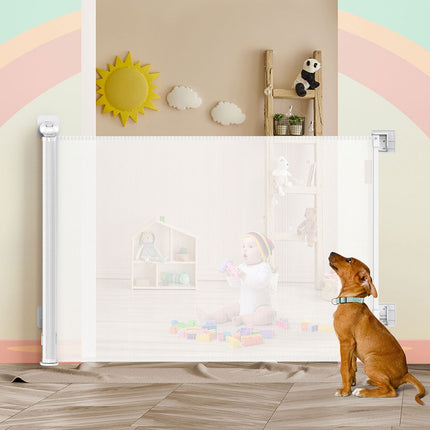 BoPeep Retractable Baby Safety Gates 300cm White 300 cm-1973193926768726022