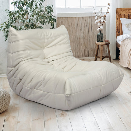 Levede Floor Chair Caterpillar Sofa Beige-1975420402448601094