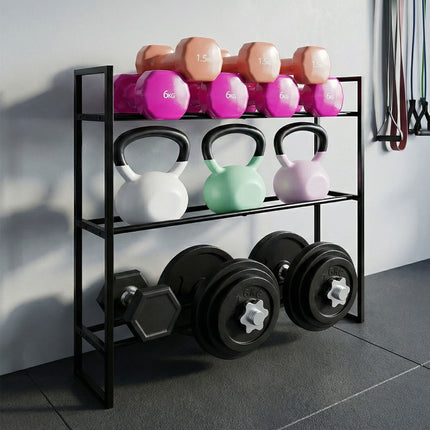 Centra Dumbbell Rack 3 Tier Weight Storage Organiser Stand Holder Home Gym 270kg-2029334099902205958