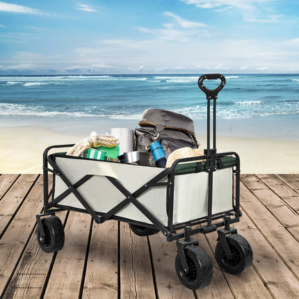 Lambu Garden Camping Trolley Outdoor Beige-1975420372018925574