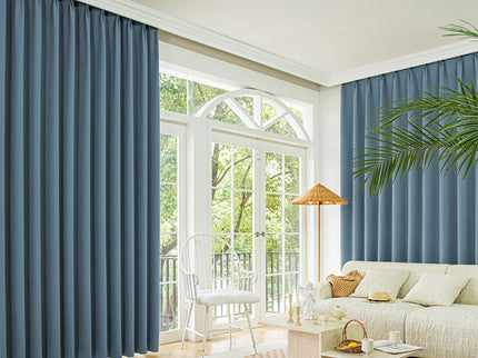 Marlow 2XBlockout Curtains Chenille 180x250 Blue CD1016-180x250-DG-1910113279980736518