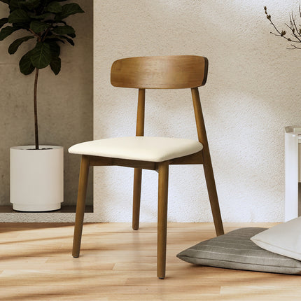 Levede 2x Dining Chairs Kitchen Chair Walnut-1973194086252941318