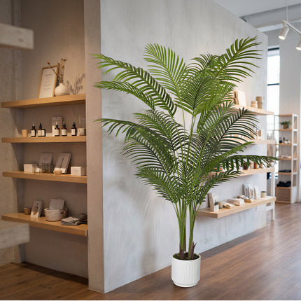 Lambu Artificial Tree Palm Fake Leaves Large Artificial Plants Indoors 180cm-2050056792716742662