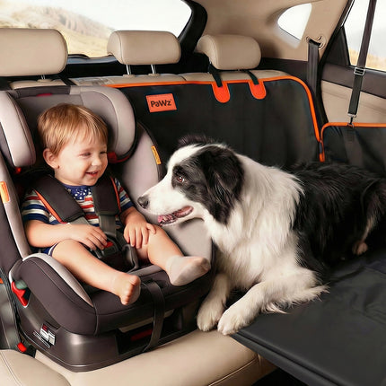 Pawz Dog Car Seat Cover Convertible Pet Back Seat Hammock Protector Waterproof-2029334097507258374