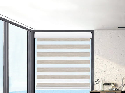 Marlow Blackout Zebra Roller Blind Curtains 150x210 Beige-1942353388759027718