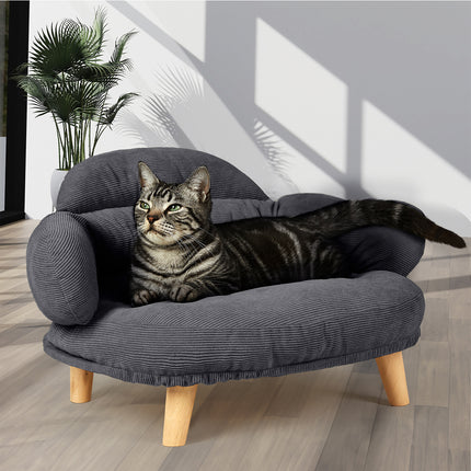 Pawz Elevated Pet Dog Cat Sofa Bed Couch XL Size Grey-1973193512375685126