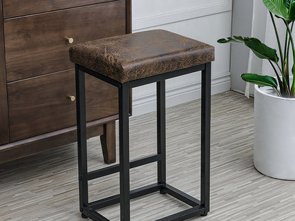 Levede 2X Bar Stools PU Leather Metal-1919892921822351366