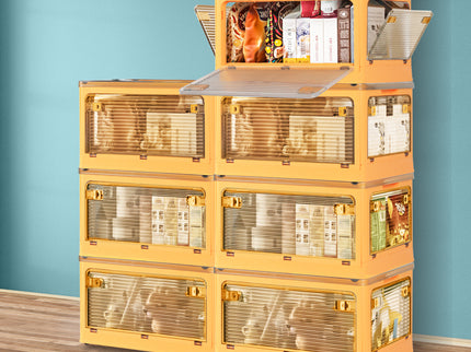 Storage Organiser Large Box Stackable M Orange Medium-1864184614235541510