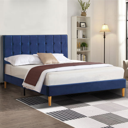 Levede Bed Frame Queen Size Mattress Blue-1973194029877301254