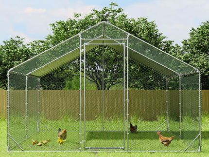 Pawz 400x300x194cm Large Metal Walk-in Chicken Coop Cage-1910112290221461510