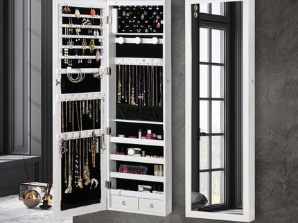 Levede Mirror Jewellery Cabinet LED-1917016724075581447