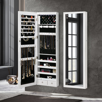 Levede Mirror Jewellery Cabinet LED-1917016724075581447
