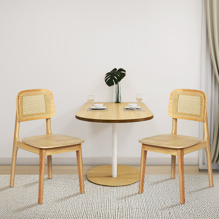 Levede 4x Rattan Dining Chair Wooden Kitchen Chair-2006733383874514950