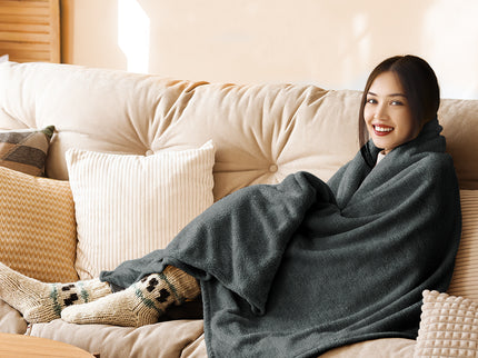 DreamZ Electric Throw Blanket Heated Timer Bedding Washable Warm Winter Snuggle-1886651027202117638