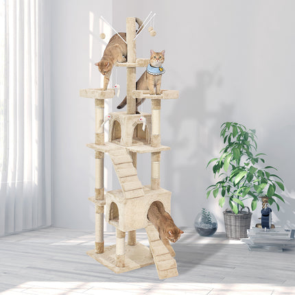 PaWz Cat Tree Scratching Post Scratcher Beige-1975420471109357574