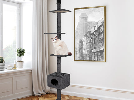 PaWz Cat Scratching Post Tree Condo Grey-1864184526037716998
