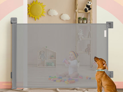 BoPeep Retractable Baby Safety Gates 300cm Grey 300 cm-1864184339647041542