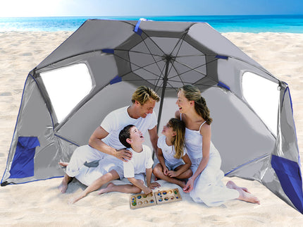 Mountview Beach Umbrella Outdoor Umbrellas Blue 2.33M-1864184685203165190
