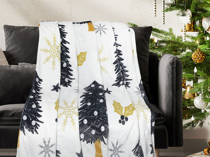 Santaco Throw Blanket Xmas Double Sided White Queen-1864184745634697222