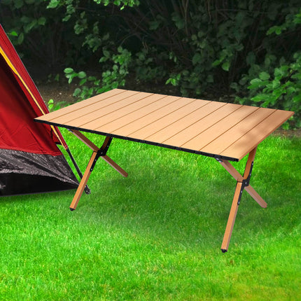 Levede Folding Camping Table Portable Oak-1973193998793314310