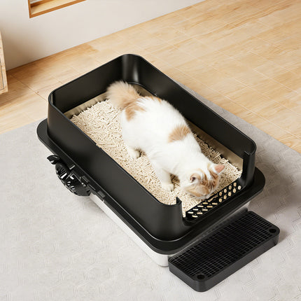Pawz Stainless Steel Large Enclosed Cat Litter Box-2029387298965164038