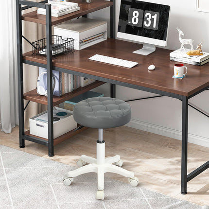 Levede 2x Rolling Bar Stool Swivel Salon SPA Chair Grey-2006732718381076486
