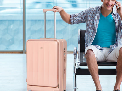Slimbridge 20" Luggage Trolley Travel Hard Pink-1910112244306415622